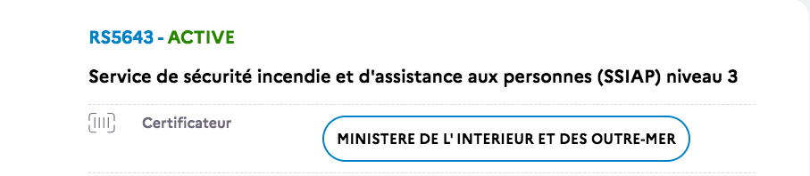 Organisme certificateur - SSIAP3
